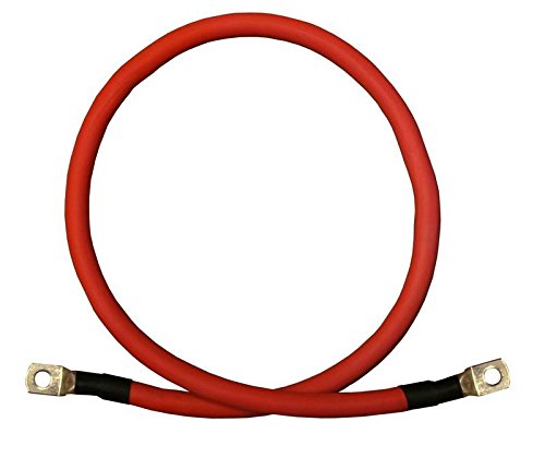 1 0 Awg Gauge Red Black Pure Copper Battery Inverter Cables Solar Rv Car Boat 9 3 8 5 16 In Lugs