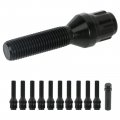 20 Pieces Wheel Bolt 12x1 5 Black Shank Length 26mm With 1 Key For 740il 325xi 318ti 