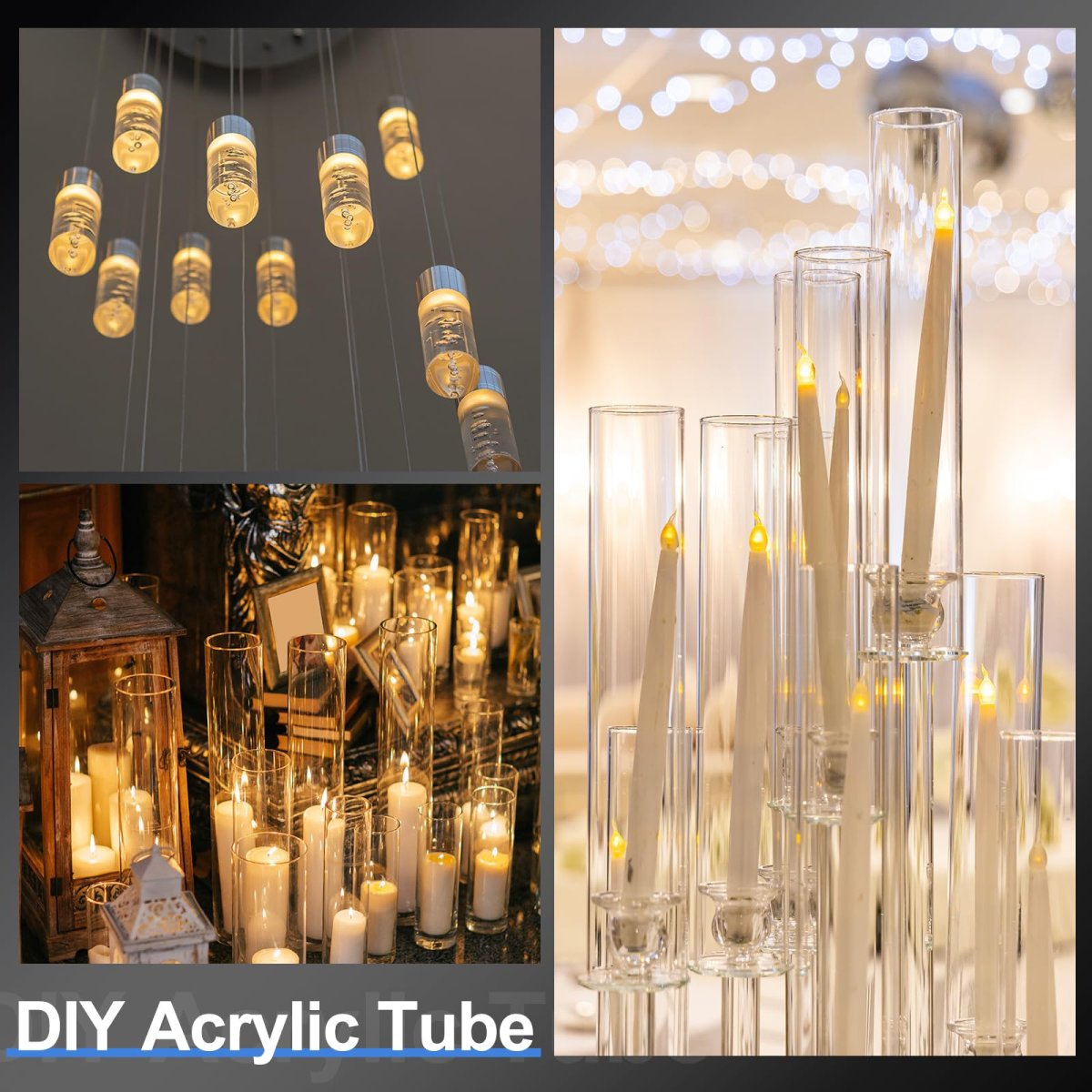 Clear Rigid Acrylic Pipe 61mm 2 4 Id X 65mm 56 Od 6 Round Polycarbonate Tube Plastic Tubing For Plumbing Lighting Aquarium Diy