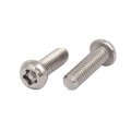 Uxcell M6x20mm 304 Stainless Steel Button Head Torx Five-lobe Tamper Screw T30 Drive 8pcs