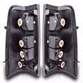 Uframe Black Altezza Taillight Lamps Compatible With 1999-2006 Chevy Silverado 1999-2003 Gmc Sierra