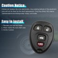 X Autohaux 2pcs Car Keyless Entry Remote Fob Control Case Shell For Chevrolet Malibu 2004-2012 4 Key Buttons Black Replacement