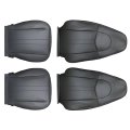 4 Pcs Dark Gray Artificial Leather Seat Cover Front Driver And Passenger Side Bottom Top Lean Back Replacement For Express 