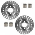 Caltric 2x Front Left Right Brake Disc With Pads Compatible Yamaha Wolverine 350 4x4 1996-2005