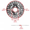 Caltric 2x Front Left Right Brake Disc With Pads Compatible Yamaha Wolverine 350 4x4 1996-2005