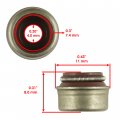 Caltric 8x Valve Stem Seal Compatible With Arctic Cat Wildcat 4x 1000 2014 2015 2016 2017