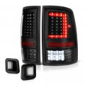 Black Housing C-shape Led Tail Light Full-led License Plate Lamp Assembly For 2009-2018 Dodge Ram 1500 2500 3500 Pickup Truck 
