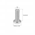 Uxcell M5x14mm Machine Screws Pan Phillips Cross Head Screw 304 Stainless Steel Fasteners Bolts 50pcs