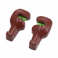 Uxcell A18031900ux0436 6pcs Brown Car Seat Headrest Hanging Hook Coat Purse Bag Hanger Organizer Holder
