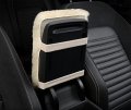 Spanice Car Armrest Cover Auto Center Console Pad Furry Sheepskin Wool Seat Box Protector Universal Fit Shearling Wool-beige