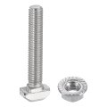 20pcs T Slot Drop-in Bolt M5 X 30mm-slot Bolts Carbon Steel T Shape Stud Sliding Screw Hammer Head T-bolt For Standard 2020 
