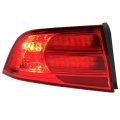 Hecasa Rear Left Tail Light Compatible With 2004-2008 Acura Tl Replacement For 33551sep-a01 Ac2818104 Chrome Housing Red Lens