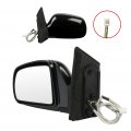 Ocpty Driver Side View Mirror Compatible With 1998-2003 For Toyota Sienna Black Smooth Power Heated Manual Folding Abs