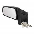 Ocpty Driver Side View Mirror Compatible With 1998-2003 For Toyota Sienna Black Smooth Power Heated Manual Folding Abs