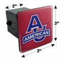 American University Primary Logo Tow Trailer Hitch Cover Plug Insert 2 In Heavy Duty Abs Plastic With Uv Resistant Resin Top