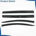 Window Visors Shade Sun Rain Wind Guards 4 Pieces Glossy Black Acrylic Replacement For Toyota Sienna 2021-2024