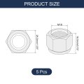5pcs M18 X 2 5 Nylon Insert Hex Lock Nuts 304 Stainless Steel Self-locking Stop Nut For Industrial Construction Fasteners