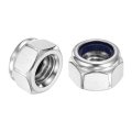 5pcs M18 X 2 5 Nylon Insert Hex Lock Nuts 304 Stainless Steel Self-locking Stop Nut For Industrial Construction Fasteners 