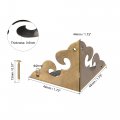 Uxcell 44x44x44mm Metal Box Corner Protectors Brass Edge Guard Bronze Tone 4pcs