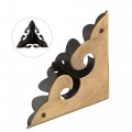 Uxcell 44x44x44mm Metal Box Corner Protectors Brass Edge Guard Bronze Tone 4pcs