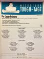 Tough-tags Sheets For Laser Printers 1 5ml Tubes 28 X 0 5 Inches White 2520 Per Package 