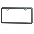 Uframe Set Of 2 License Plate Frames Holders Matte Black Finished Powder Coated Slim Style Screw Holes A