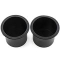 Red Hound Auto 2 Front Center Console Cup Holder Inserts 2015-2019 For Ford F-150 Black Liners 