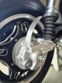 Curved License Plate Relocation Holder Bracket For Vintage Honda 1963 To 1983 Shock Bolt Spool Tag Mount Chrome Aluminum Alloy