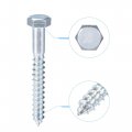 Uxcell Hex Lag Screws M10 X 100mm Carbon Steel Zinc Plated Half Thread Self-tapping Bolts For Wood Screw 10pcs
