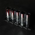 Abn 3 8 Inch Drive Sae And Metric Spark Plug Socket Set 6 Pt Tool With Rubber Rings Rail 5pc