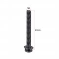 Uxcell M4 X 40mm Carbon Steel Phillips Pan Head Machine Screws Bolts Combine With Spring Washer And Plain Washers 10pcs
