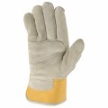 Women S Heavy Duty Leather Palm Work Gloves With Safety Cuff Wells Lamont 4113s Small Tan 
