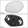 Auto Dynasty Driver Left Side Door Rear View Mirror Glass Lens Replacement Compatible With 07-14 Escalade Silverado Gmc Tahoe