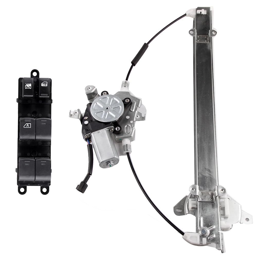 Front Side Power Window Regulator With Motor Assembly Pair Set For 1996 2007 Ford Taurus And 2005 Mercury Sable