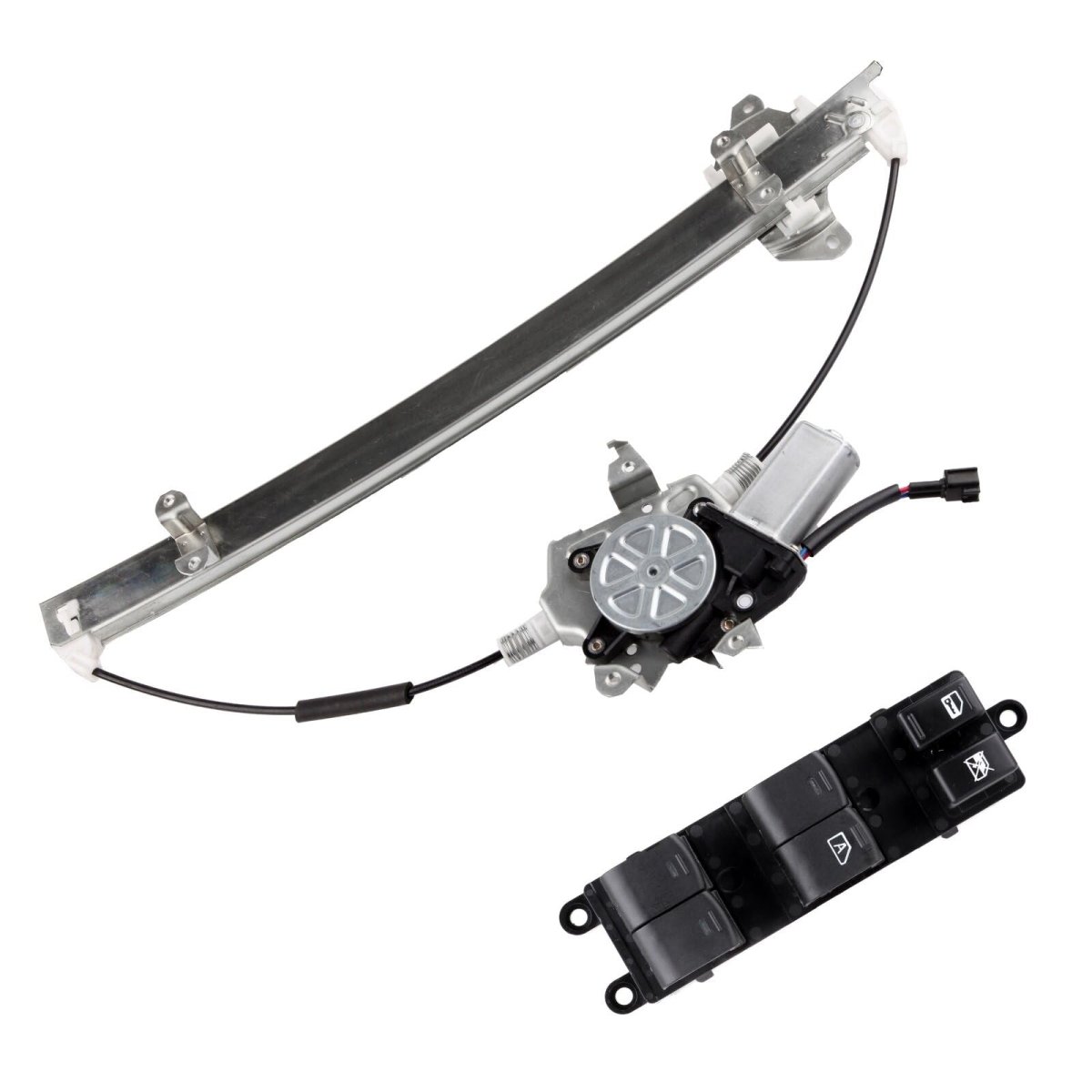 Front Side Power Window Regulator With Motor Assembly Pair Set For 1996 2007 Ford Taurus And 2005 Mercury Sable