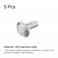 Uxcell T-slot Bolts 5pcs M10x25mm Slot Drop-in Stud Sliding 304 Stainless Steel Shape Screws For T Track