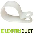 1 4 Heavy Duty Nylon Cable Clamps 50pcs White