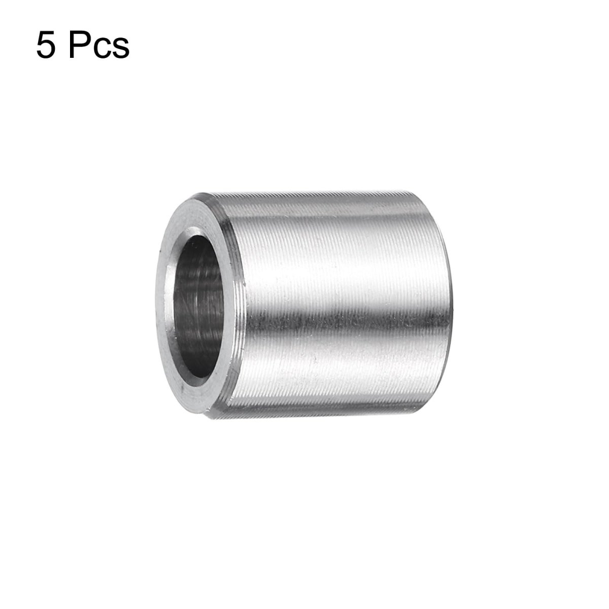 5 Pcs Stainless Steel Spacers 16 In Bore X 2 Od 1 Length Round Metal Screw Bushing For Screws Bolts And Rods Silver Finish