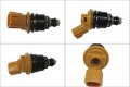 4pcs 16600-rr543 Fuel Injector 555cc 615cc Yellow Top Later For Style Nissan 300 Fj942 Sf-61-550cc