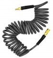 Polyurethane Recoil Air Hose 3 8 Inner Diameter 25 Ft Long Repairable 1 4 In Industrial Quick Coupler And Plug With Bend 