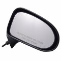 92 98 Buick Lesabre Oldsmobile Regency Passenger Side Manual Mirror Assembly Smooth Black Door Mount Convex Glass 