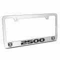 Ipick Image Made For Ram 2500 Dual Logo 3d Embossed Letters On Mirror Chrome Metal License Plate Frame
