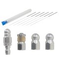 Heavy Duty 6-piece Sewer Jetter Nozzle Kit Stainless Steel With 4-type Jet Configuration 1 4 Quick Connect For 5000 Psi