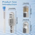 Heavy Duty 6-piece Sewer Jetter Nozzle Kit Stainless Steel With 4-type Jet Configuration 1 4 Quick Connect For 5000 Psi