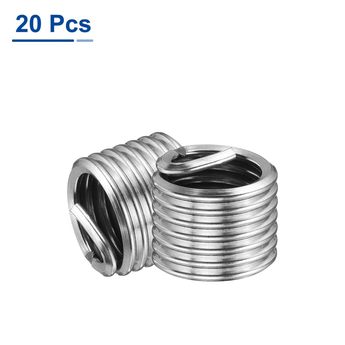 20pcs Wire Thread Inserts 3 8-16 Unc 1 5d 9 16 304 Stainless Steel Helical Type Coiled Repair Kit Screw Threaded Sleeve Sheath