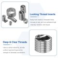20pcs Wire Thread Inserts 3 8-16 Unc 1 5d 9 16 304 Stainless Steel Helical Type Coiled Repair Kit Screw Threaded Sleeve Sheath