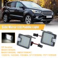 X Autohaux 1 Pair Side Mirror Puddle Light Led Lamp Left And Right White Fit Ford C Max 2003-2010 For Grand 2010-2020