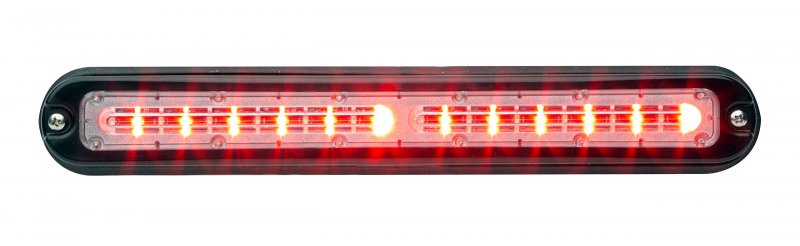 Whelen Ps-02fcr Strip-lite Plus Surface Mount Super-led Warning Duo Lighthead 69 Scan-lock Flash Patterns Red Amber