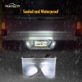 Partsam Full Led License Plate Lights Lamp Assembly Smoke Black Housing Compatible With Dodge Ram 1500 2500 3500 2003-2018