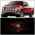 Compatible With Ford F150 12th Gen Chrome Housing Amber Corner Halo Projector Headlights Clear Lens Fog Lights
